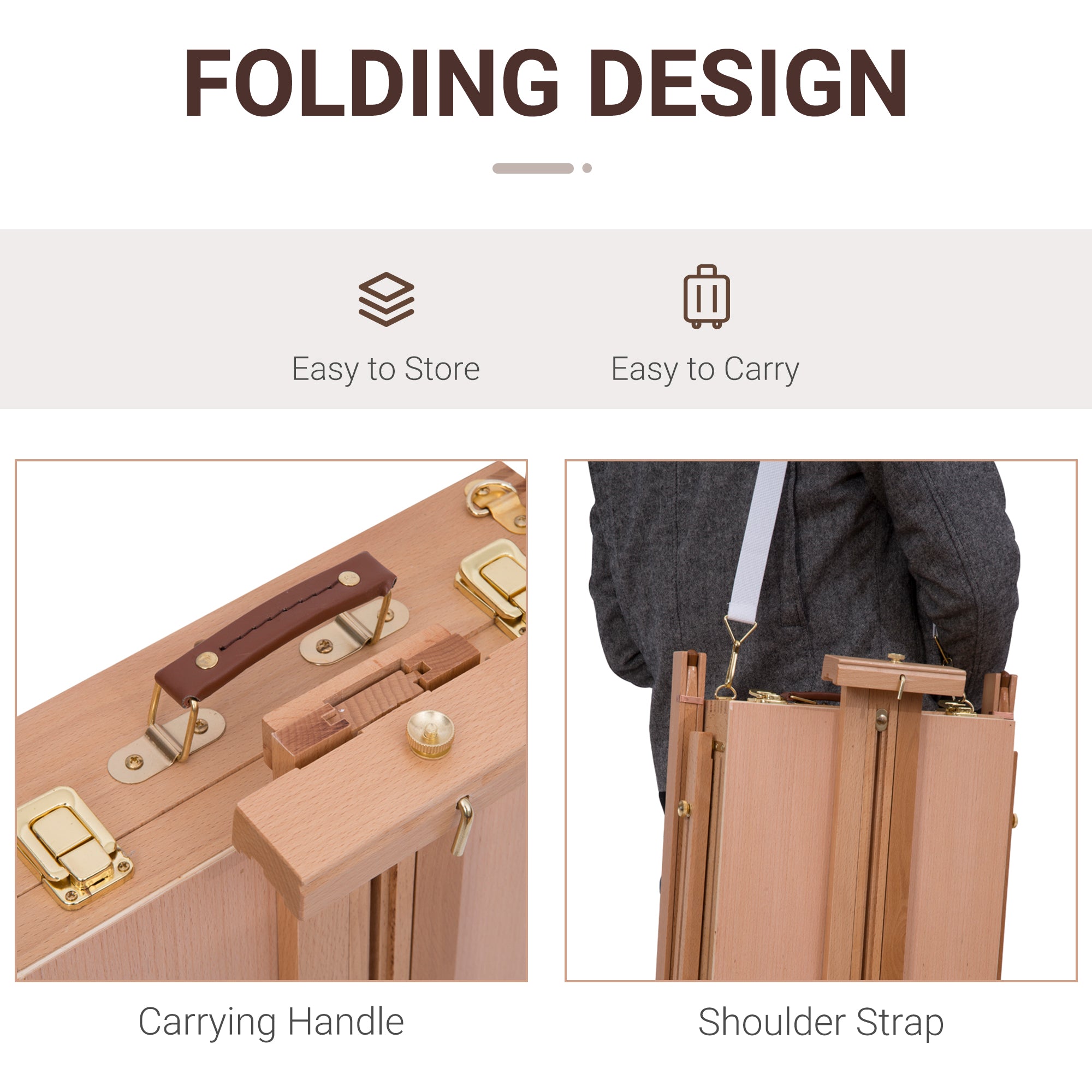 Folding Wood French Artists Easel Set Portable Art Painters Tripod Sketch Craft Dress Form & Mannequins at Gallery Canada