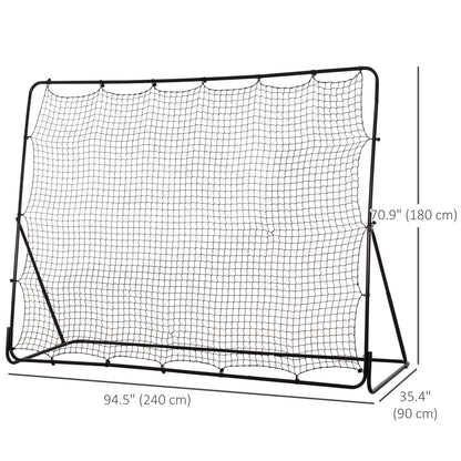 8' x 6' Soccer Rebounder Net with 5 Adjustable Angles for Backyard Park Training Practice Football   at Gallery Canada