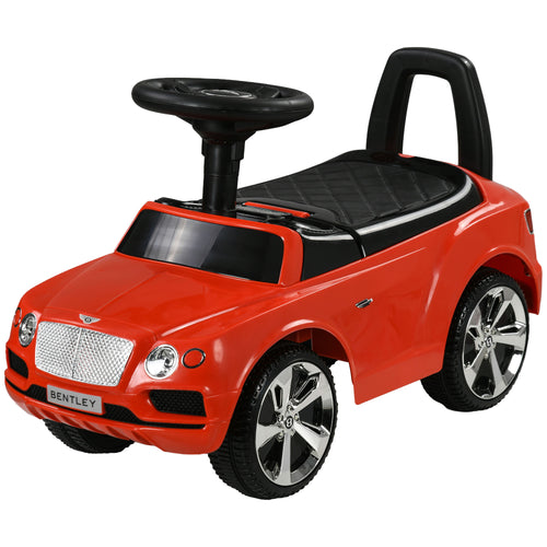 Bentley Bentayga Licensed Baby Car Foot To Floor with Horn Music, Under-Seat Storage, for 18-36 Months, Red