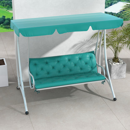 3-Seater Outdoor Bench Swing Chair Replacement Cushions for Patio Garden, Blue Patio Chair Cushions   at Gallery Canada