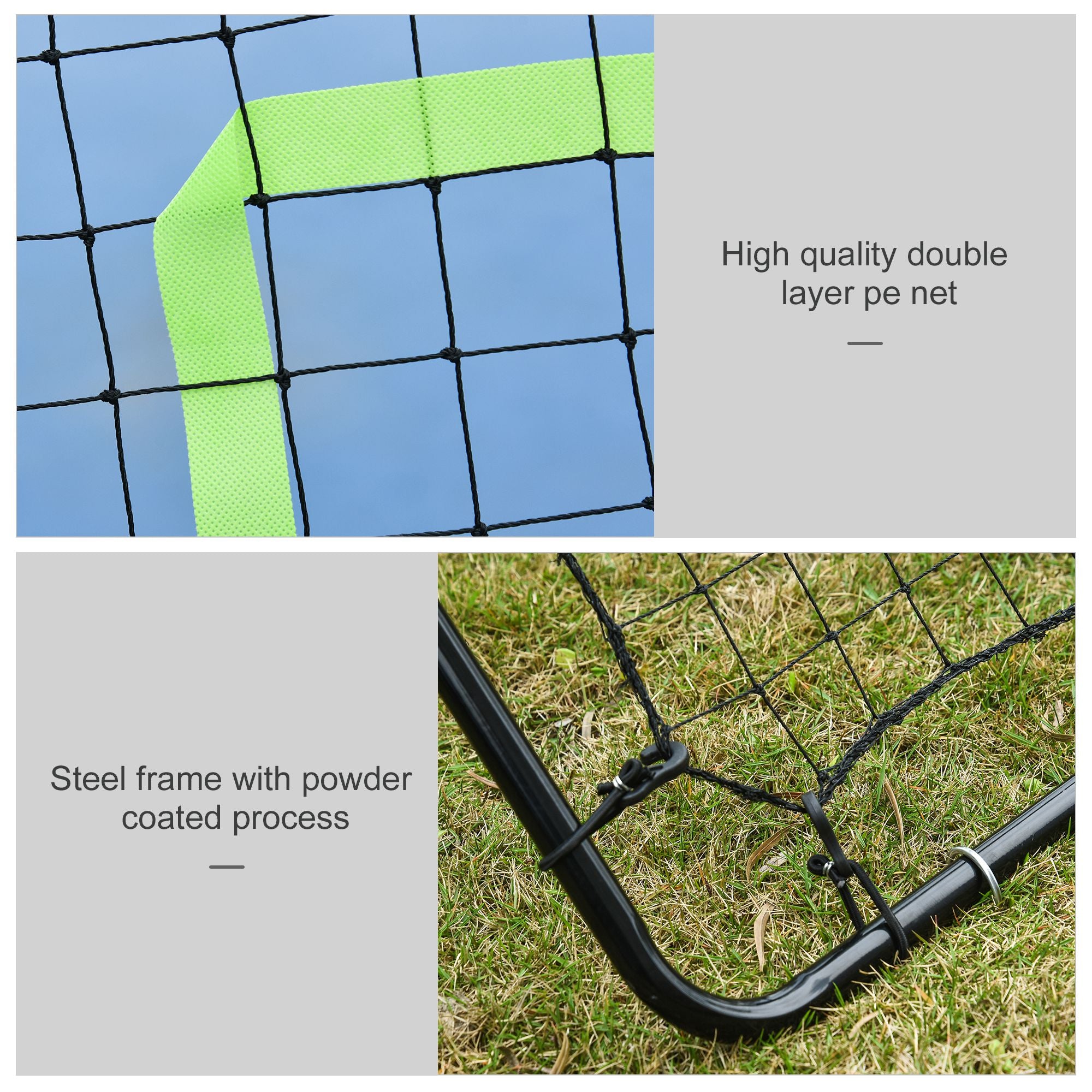 4 x 5.7ft Volleyball Rebounder Net with Strike Zone, Adjustable Baseball Lacrosse Training Net for Pitching and Fielding Baseball at Gallery Canada