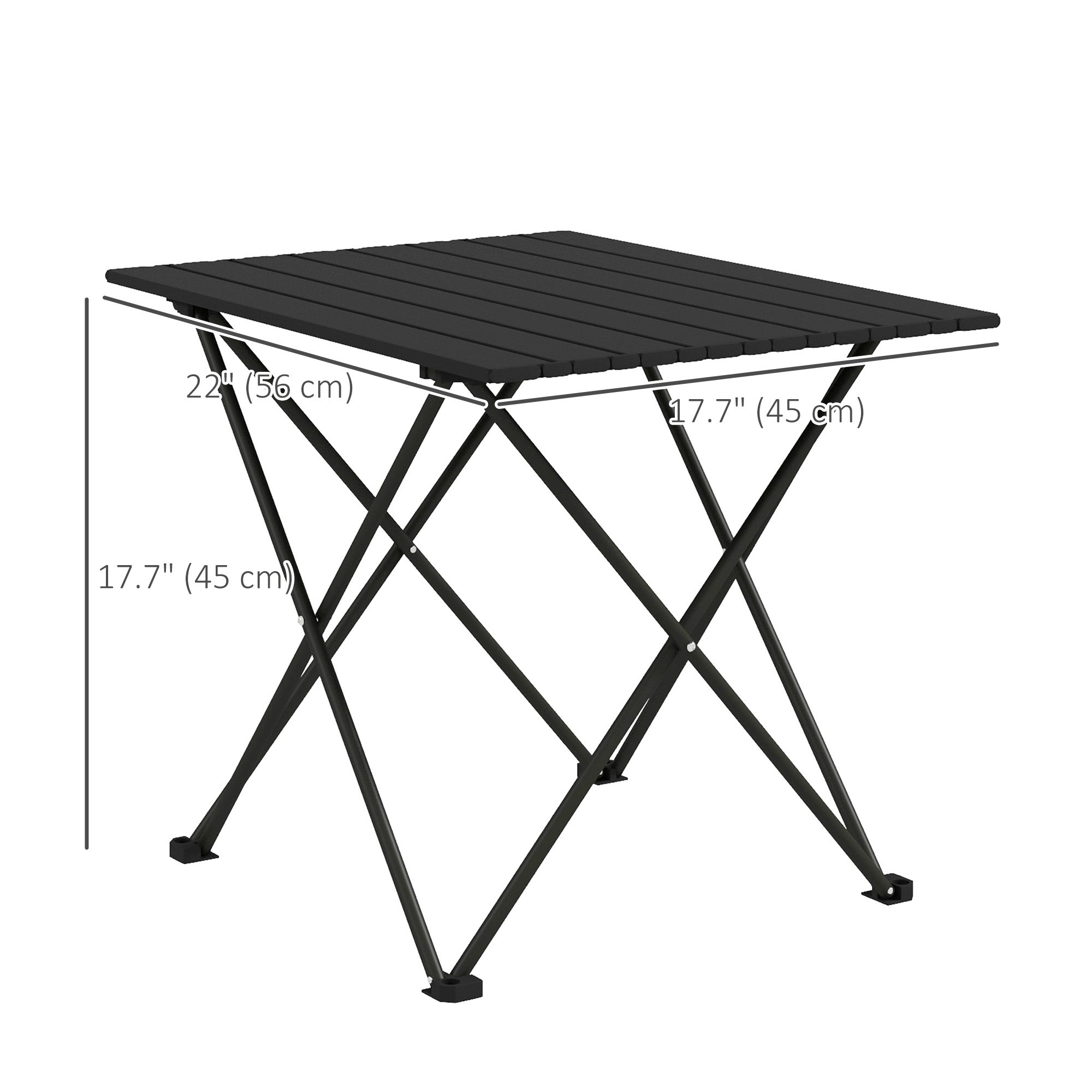 Folding Camping Table, Outdoor Portable Picnic Table with Carry Bag, Foldable Table for Camping, Picnic, Hiking, Black Picnic Tables & Camping Chairs at Gallery Canada
