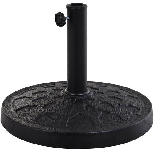 29 lbs Resin Round Patio Umbrella Stand Base Coated Pole Market Garden Umbrella Holder Parasol Holder Black