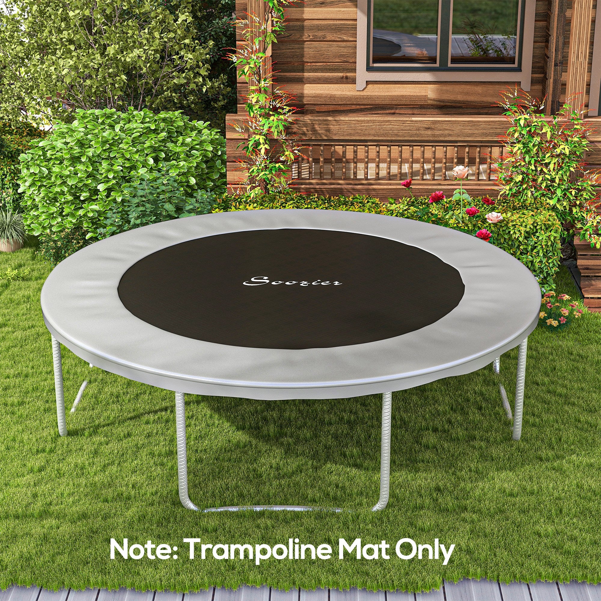 Trampoline Mat Replacement with Spring Pull Tool and 72 V-Hooks, Fits 12ft Trampoline, Using 5.5