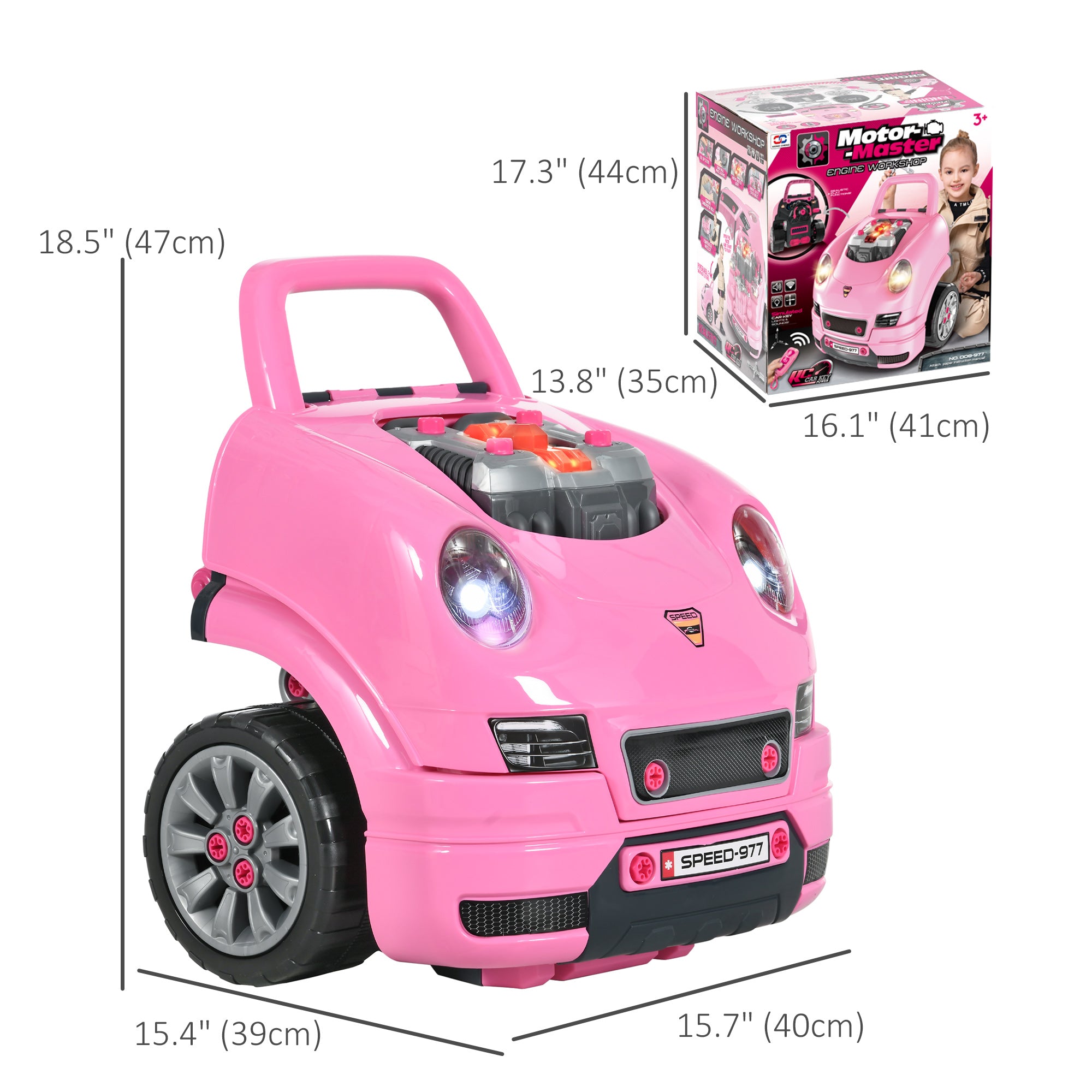 Mechanic Kids Truck Engine Toy Set, Car Service Play Set, Pink Workbench Toy Sets at Gallery Canada