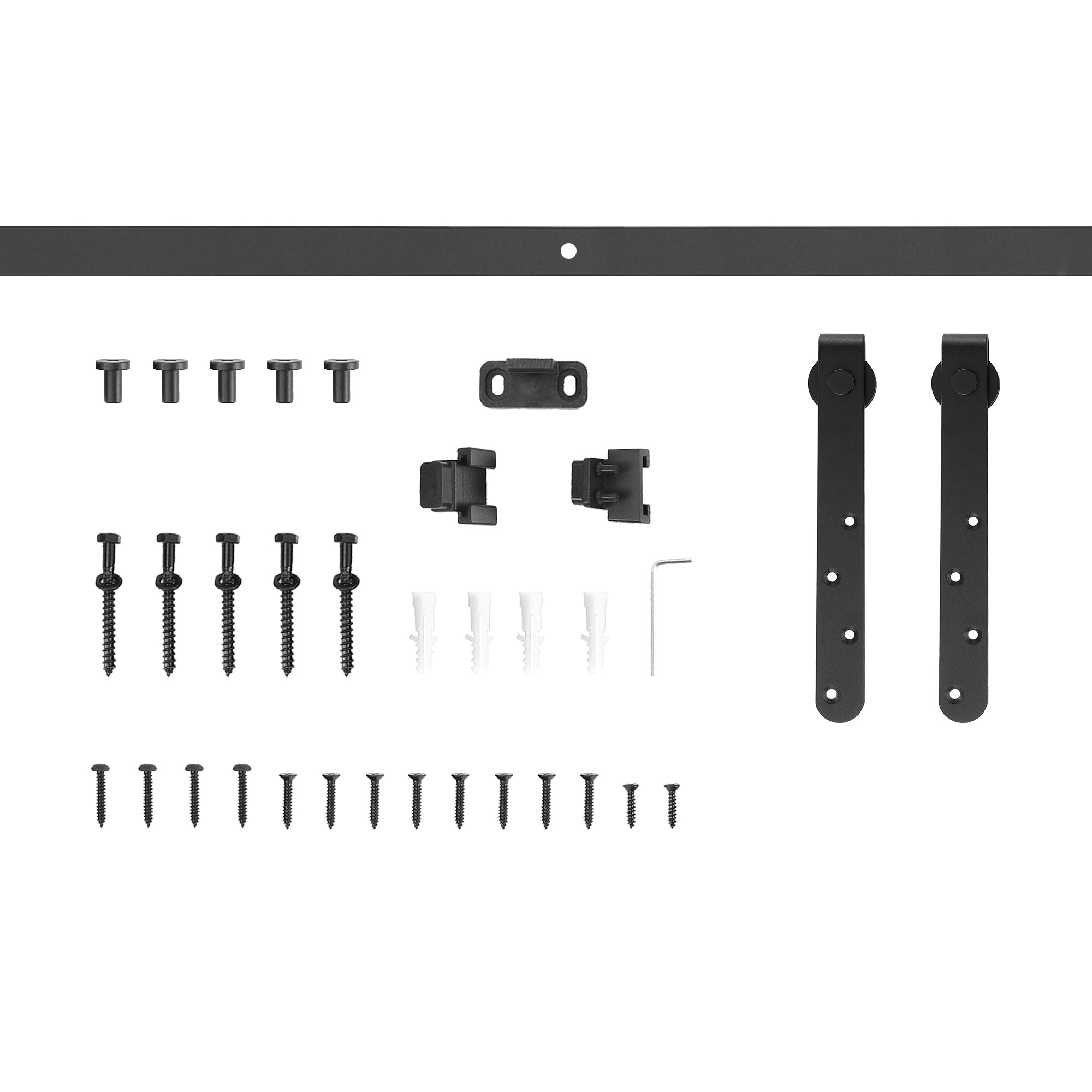 6FT Antique Sliding Barn Wood Door Hardware Kit Cabinet Closet Hanger Set for Single Door Coffee Door Hardware at Gallery Canada
