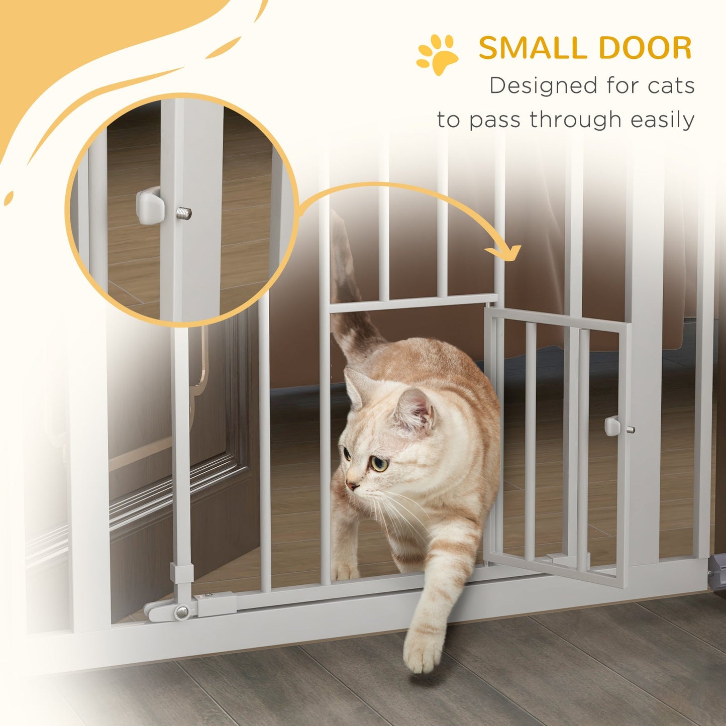 41" Easy Open Indoor Dog Gates for Doorways, House, Stair - White Houses, Kennels & Pens   at Gallery Canada