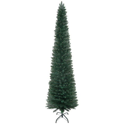 7FT Artificial Christmas Tree Xmas Pencil Tree Holiday Home Indoor Decoration with Foldable Black Stand for Party, Green Pencil Christmas Trees Green  at Gallery Canada