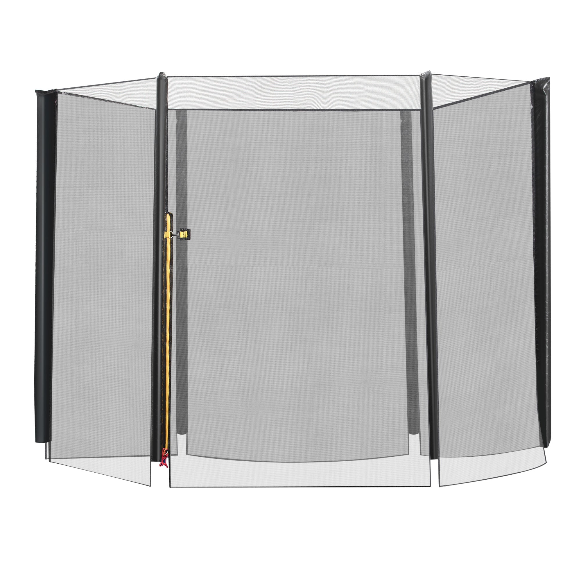 8FT Round Trampoline Enclosure Net Outdoor Bounce Safety Net Replacement for 6 Poles Black Trampolines Black at Gallery Canada