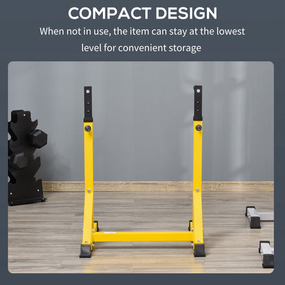 Dip Station, Body Press Parallel Bar with 10 Adjustable Height, Home Gym Workout Trainer Dip Bar, Yellow Power Towers   at Gallery Canada