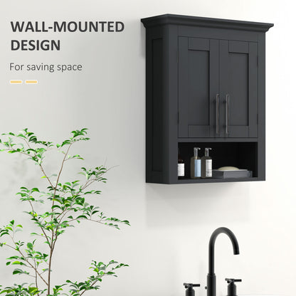 Bathroom Wall Cabinet, Medicine Cabinet, Toilet Storage Cabinet with Shelf for Living Room and Entryway, Black Bathroom Cabinets   at Gallery Canada