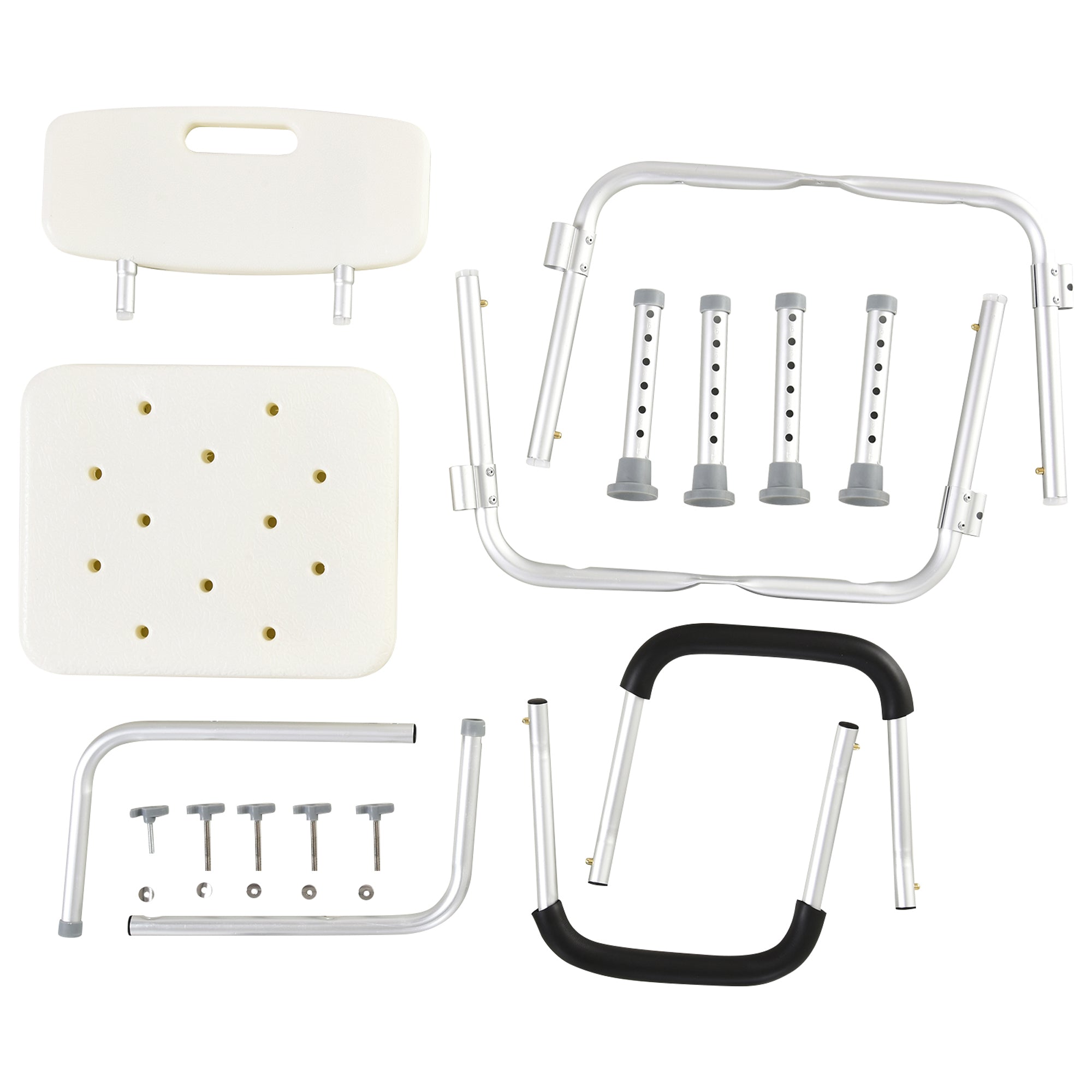 Adjustable Medical Shower Chair with Back, Bathtub Bench Bath Seat with Padded Arms, Non Slip Tub Safety for Disabled, Seniors, Elderly Bath Chairs at Gallery Canada