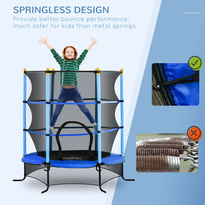 5Ft Trampoline for Kids with Safety Enclosure Net, for 3-10 Years, Blue Trampolines   at Gallery Canada