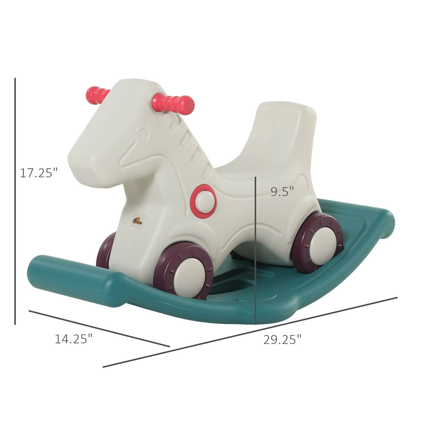 Rocking Horse 2 in 1 Ride on Toys and Sliding Car for Kids Baby Rocker Roller Toddler Playset Indoor Outdoor 1-4 Years Old Rocking Horses Multi Colour  at Gallery Canada