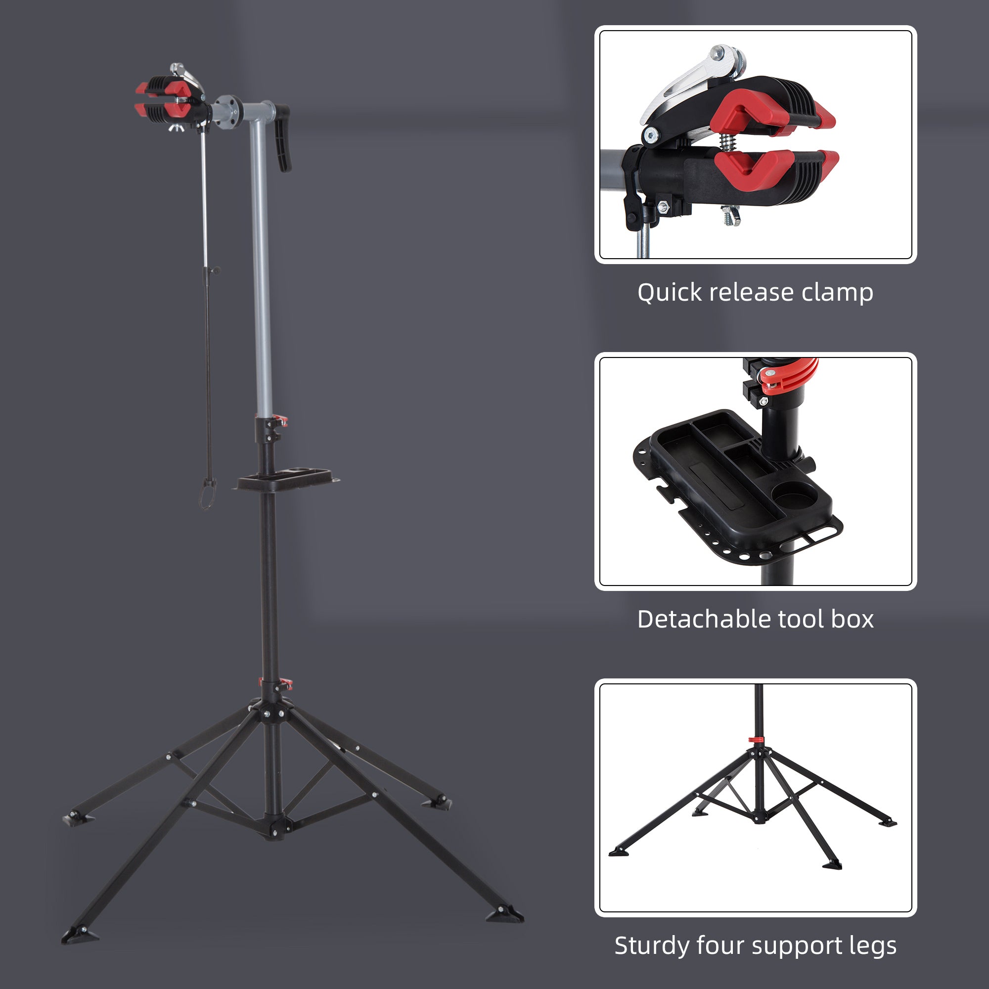 Bike Repair Work Stand Adjustable Telescopic Arm 70.75