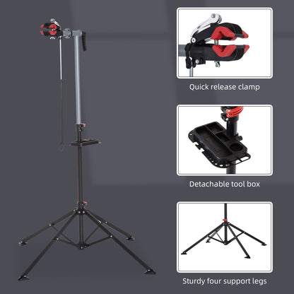 Bike Repair Work Stand Adjustable Telescopic Arm 70.75" Rack Tool Tray Cycle Bike Repair Stands   at Gallery Canada