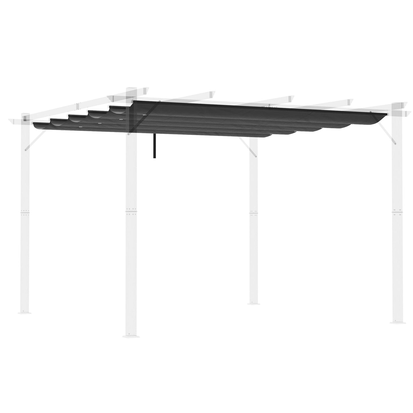 Retractable Replacement Pergola Canopy for 9.8' x 9.8' Pergola, Pergola Cover Replacement, Dark Grey Gazebo Canopy Replacement Dark Grey  at Gallery Canada