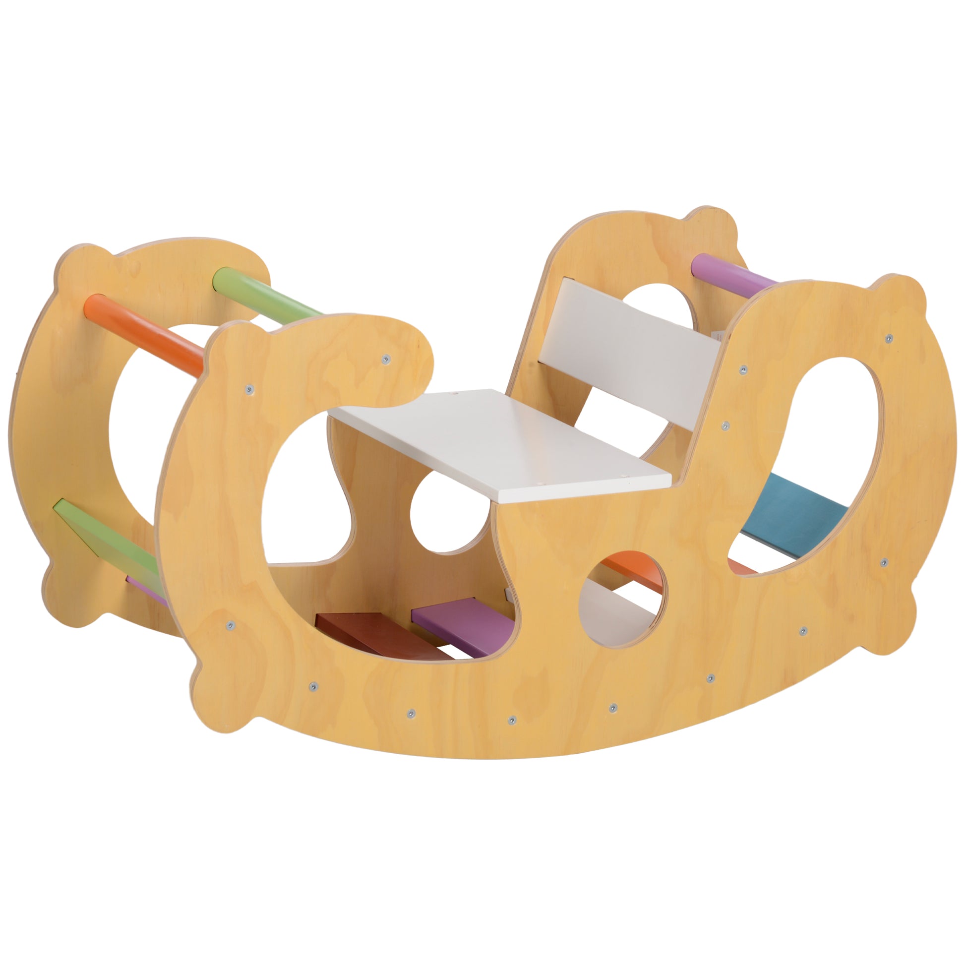 2 in 1 Wooden Arch Ladder Baby Rocker for Toddlers 18-48 Months Baby Gym & Playmats   at Gallery Canada