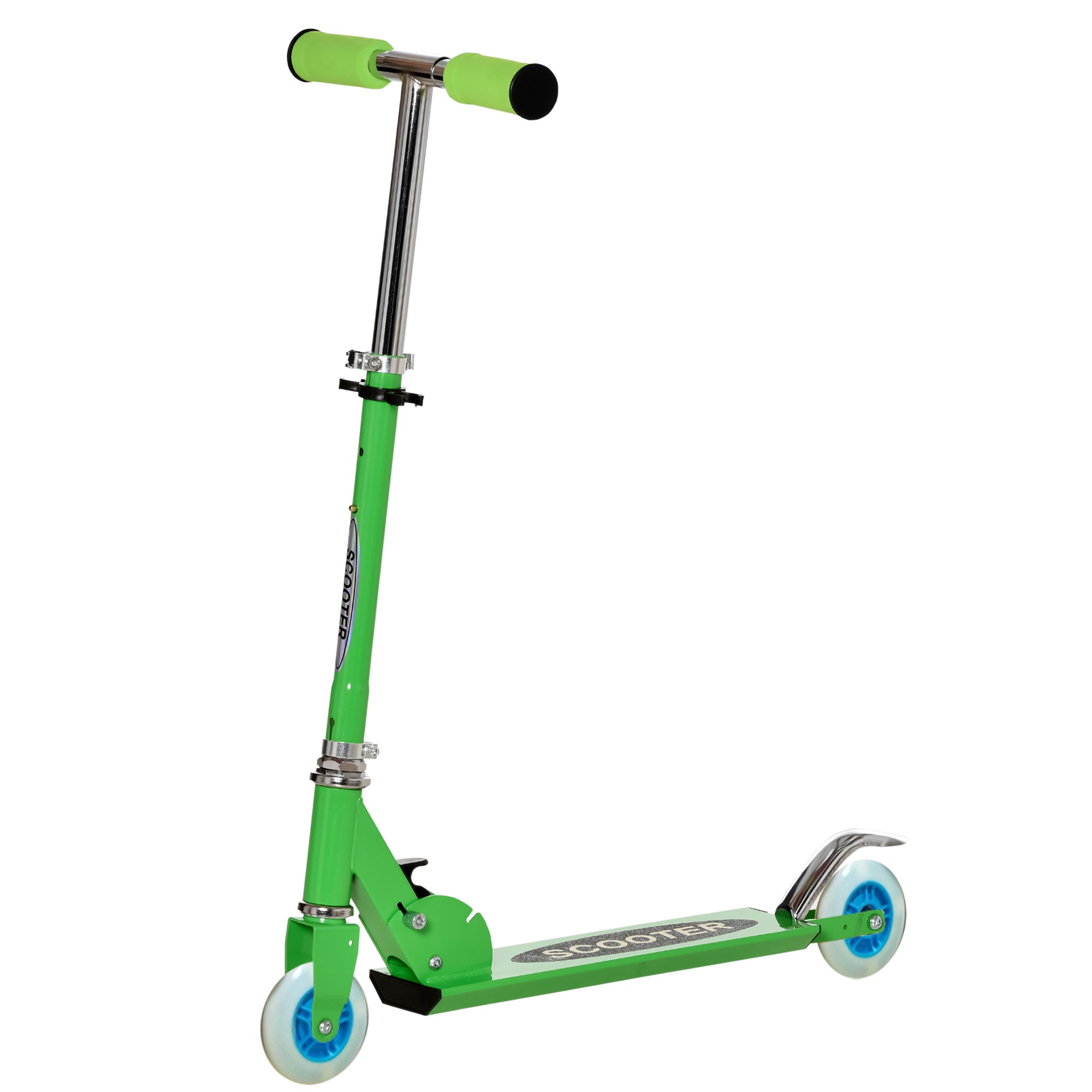 Snow Scooter, 2 in 1 Design Adjustable Height Scooter Snow Sled for Kids Aged Over 7 Years Old, Kids Sled Ski Scooter with Wheels Blades, Green Snow Scooters at Gallery Canada