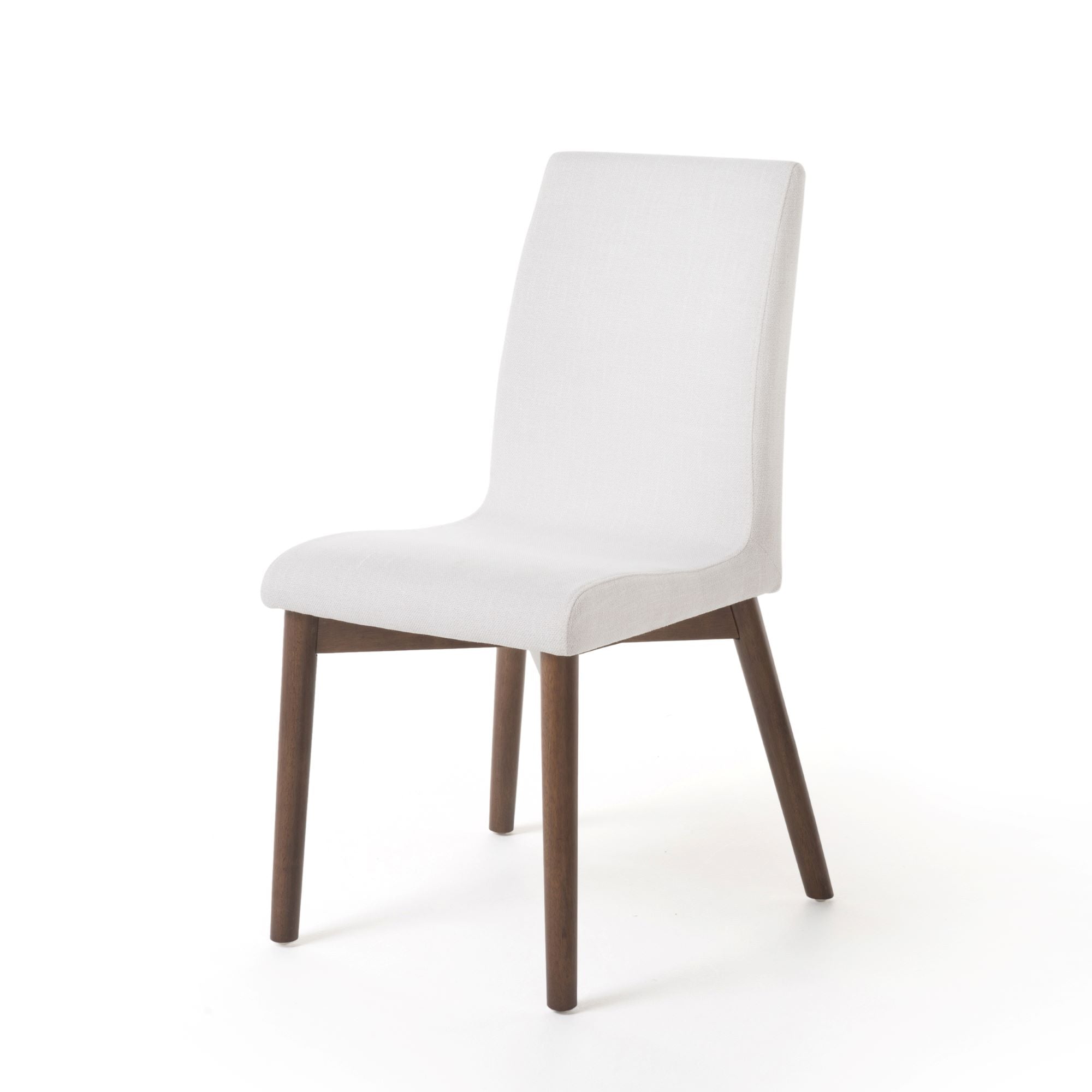 of 2 Scandinavian Dining Chairs with Solid Rubberwood Legs, High Back, Contemporary Fabric Side Chairs, 20