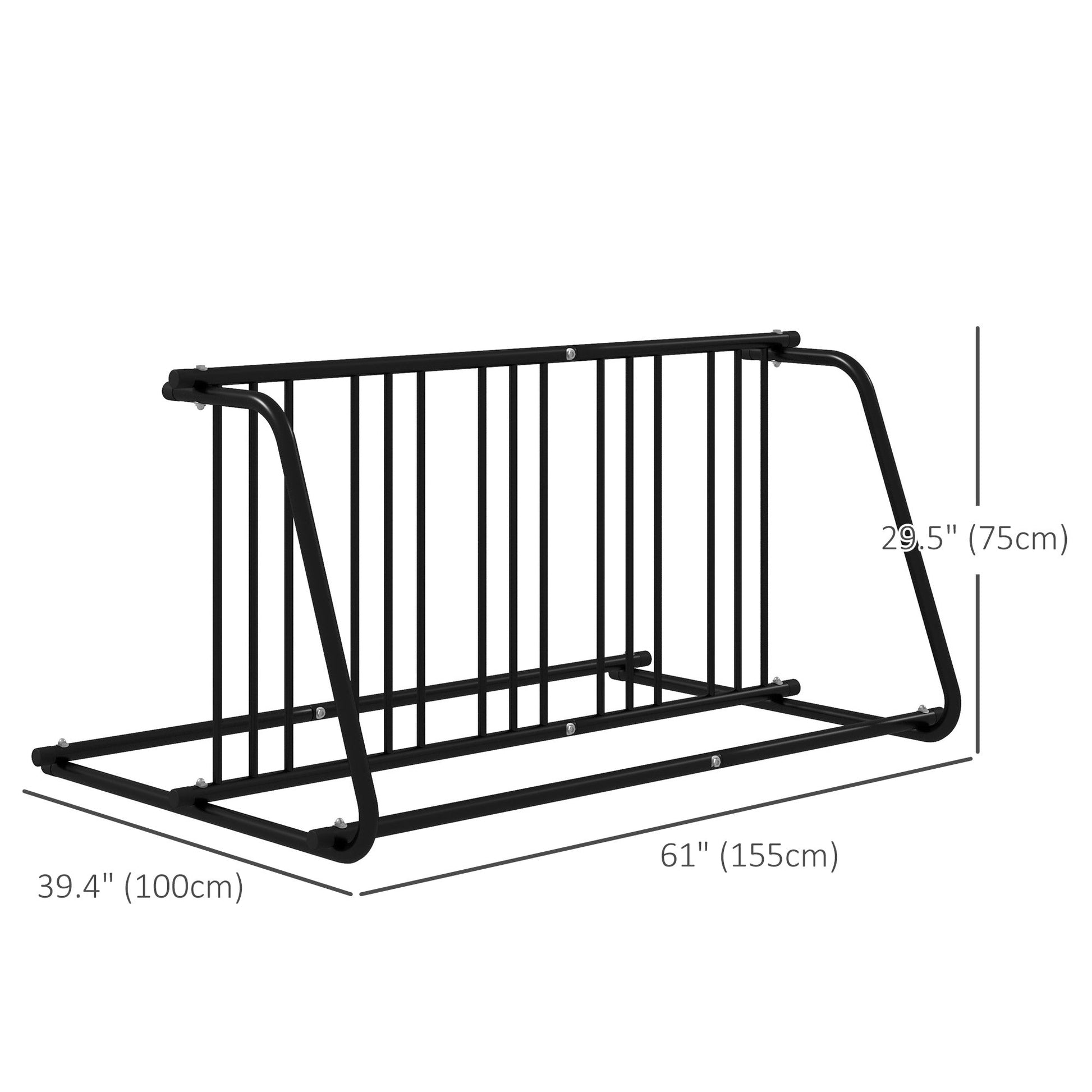 All-Steel Bike Rack, 61" Bike Stand, 6-Bike Capacity, Dual-Side, for Garages Streets Yards Schools - Gallery Canada