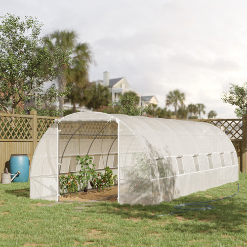 26' x 10' x 6.6' Large Walk in Tunnel Greenhouse Garden Plant Seed Green House Premium Steel Frame