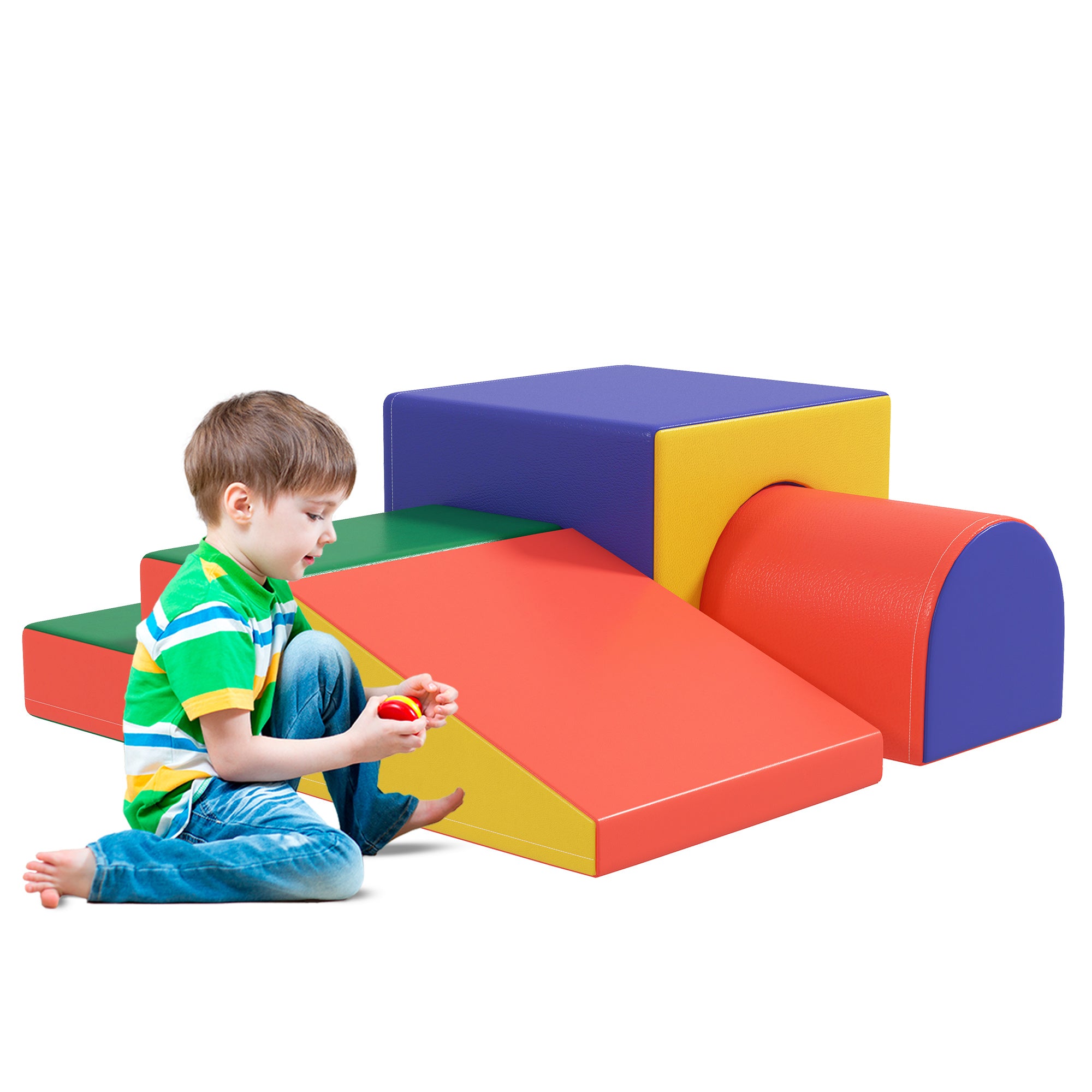 4 Piece Foam Play Set for Toddlers and Children, Classic Colour Baby Gym & Playmats   at Gallery Canada