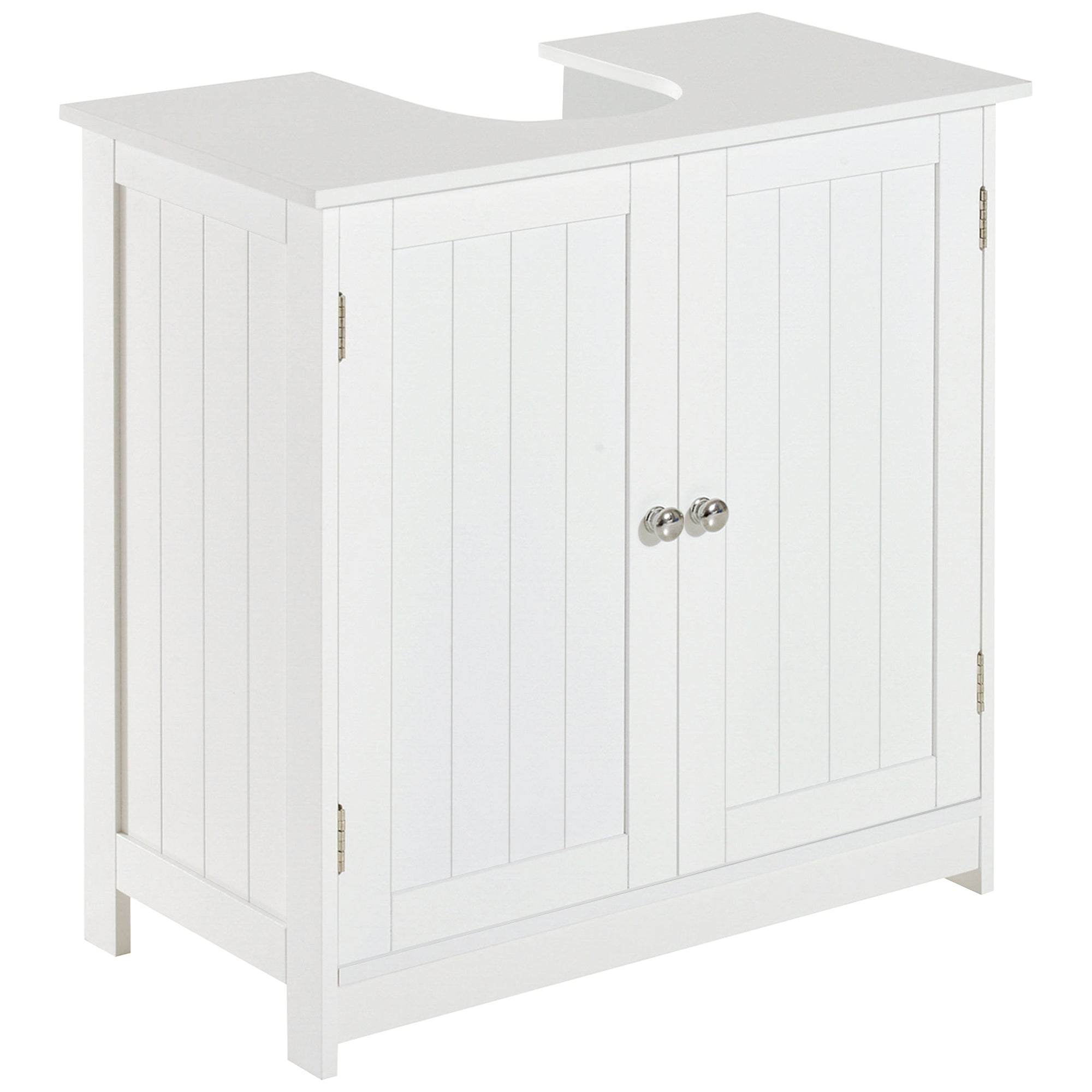 Under Sink Bathroom Cabinet with 2 Doors and Shelf, Pedestal Sink Bathroom Vanity Furniture, White Bathroom Cabinets White  at Gallery Canada