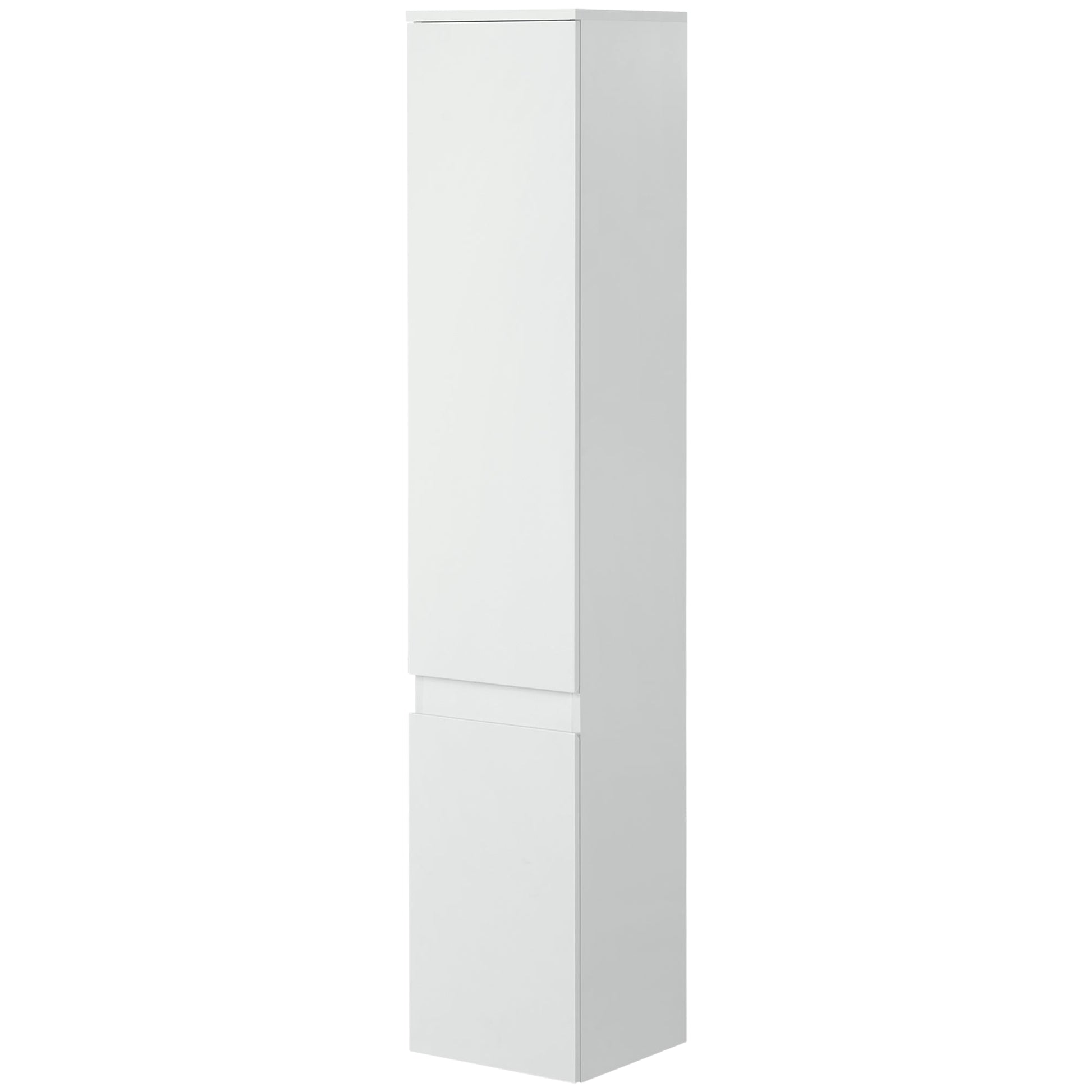 Tall Bathroom Cabinet, Freestanding Storage Organizer with Adjustable Shelves and Cupboards, 11.8" x 11" x 6", White Bathroom Cabinets White  at Gallery Canada