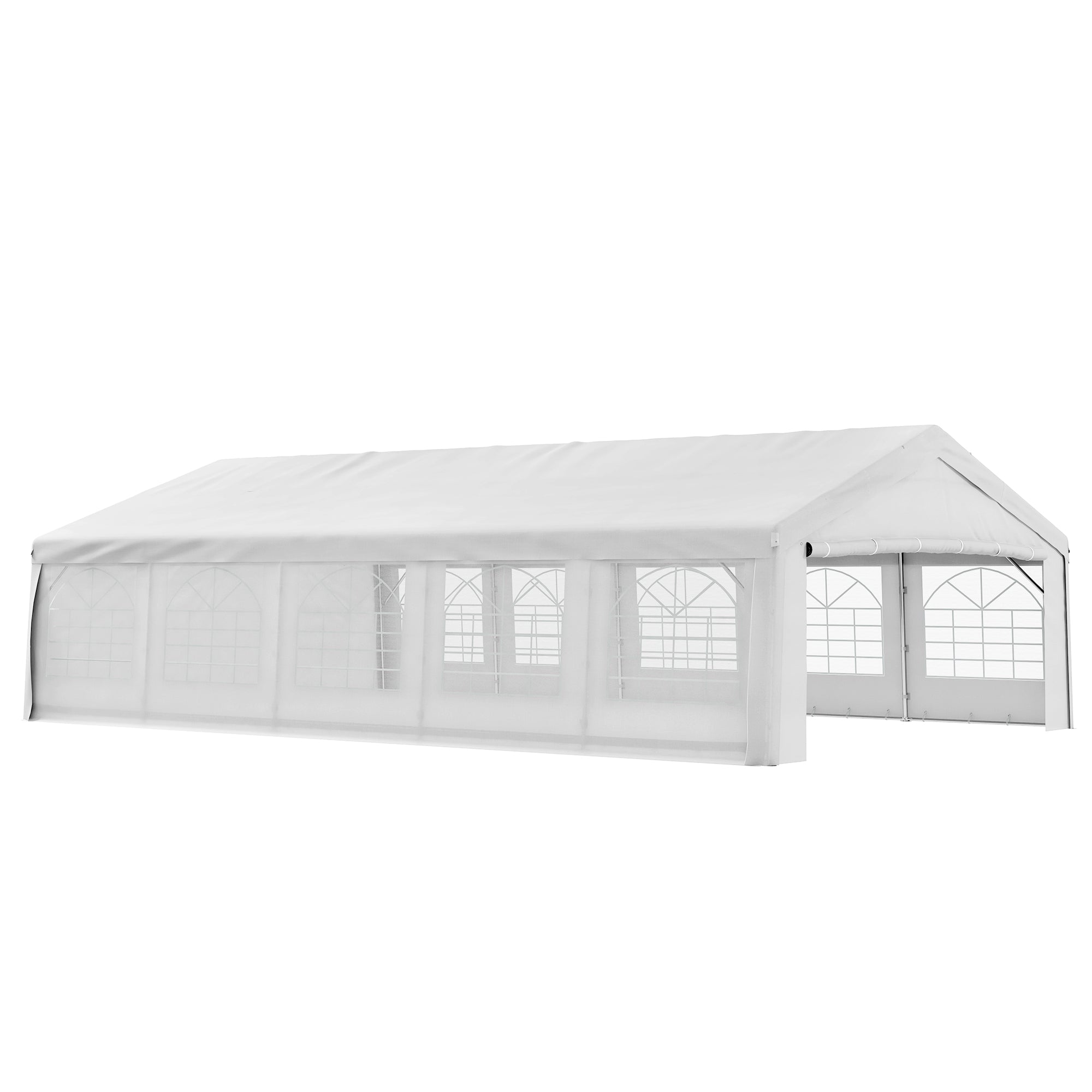 33'x20' Heavy Duty Steel Carport Garage Wedding Party Event Tent Shelter Gazebo Outdoor w/ Sidewalls Canopy Pavilion White Canopy Tents White at Gallery Canada