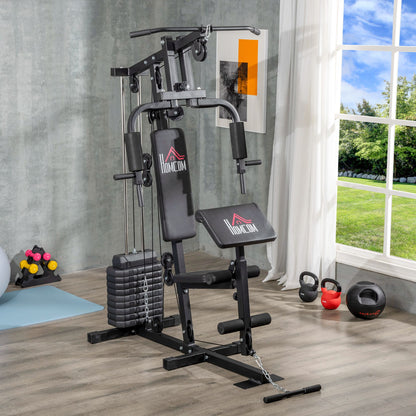 Multi-Exercise Home Gym Station with 99lbs Weight Stack, for for Back, Chest, Arms, Full Body Workout Power Towers   at Gallery Canada