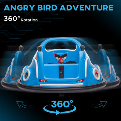 Angry Bird Licensed Electric Ride on Car, 12V Bumper Car for Kids w/ Dual Joysticks, 360 Degree Spin, Blue Electric Ride On Toys   at Gallery Canada