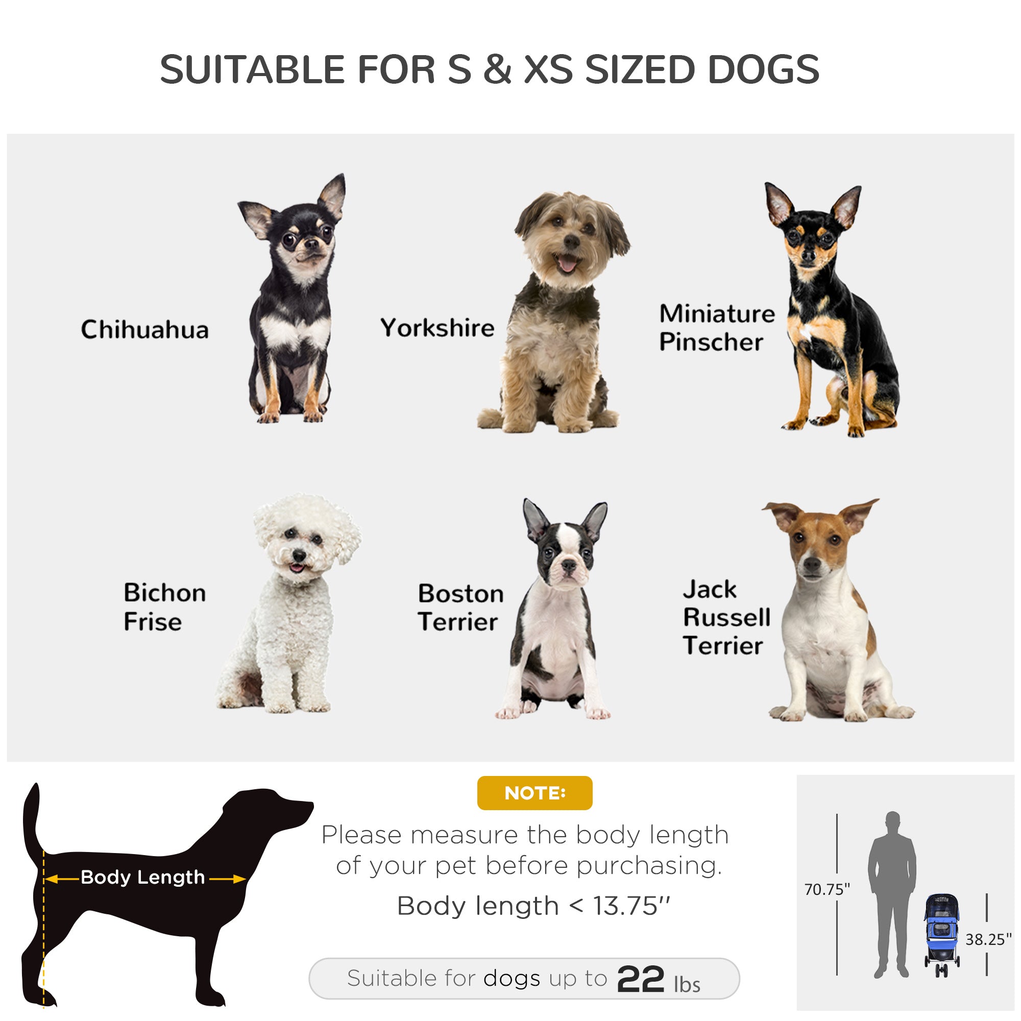3 Wheels Foldable Dog Stroller with Storage Basket, Adjustable Canopy, Cupholder for Miniature and Small Dogs, Blue Dog Bike Trailers & Strollers at Gallery Canada