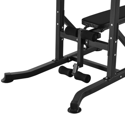 Foldable Power Tower Pull Up Dip Station with Adjustable Weight Bench for Home Gym Strength Training Fitness Power Towers   at Gallery Canada