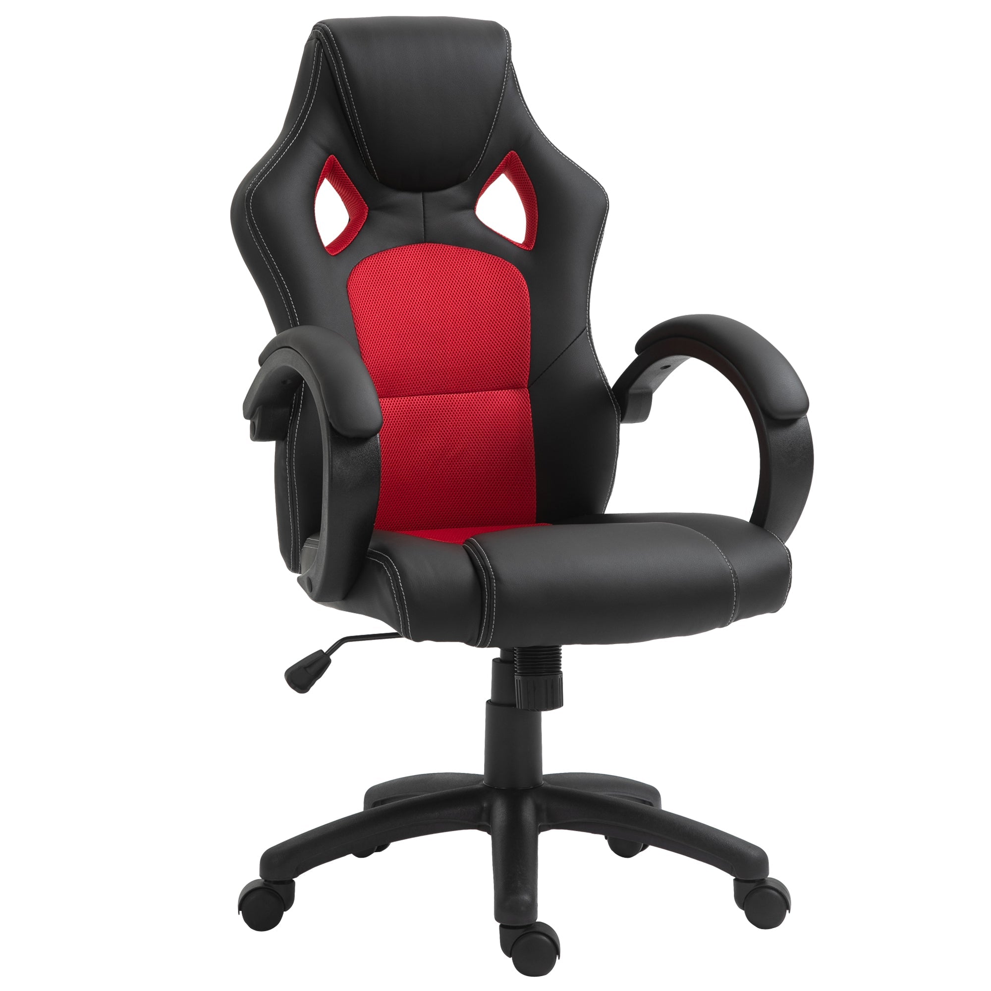 Racing Gaming Chair High Back Office Chair Computer Desk Gamer Chair with Swivel Wheels, Padded Headrest, Tilt Function, Red Video Game Chairs Red and Black  at Gallery Canada