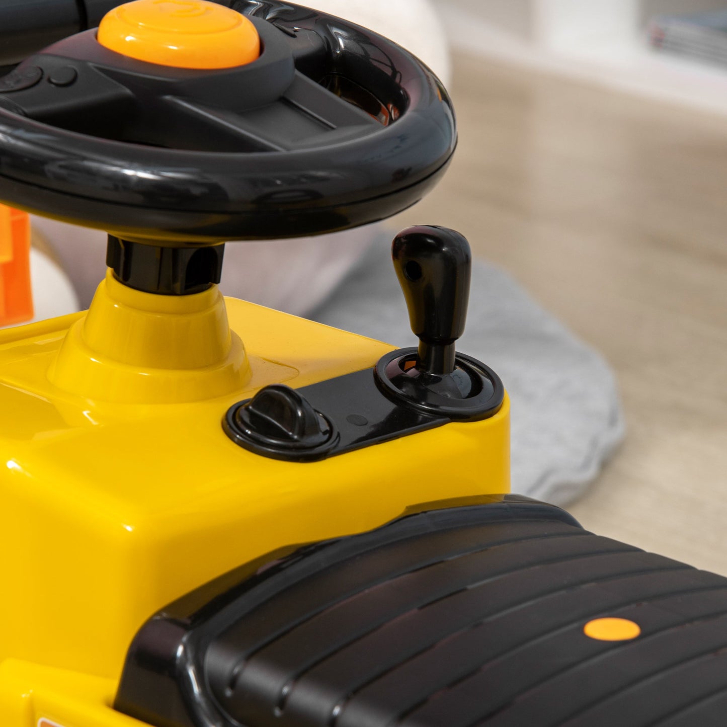 Ride On Forklift Toy No Power Construction Truck with Fork Tray Storage, for 3-4 Years Old, 33.9"x10.8"x 18.7", Yellow Toy Excavators   at Gallery Canada