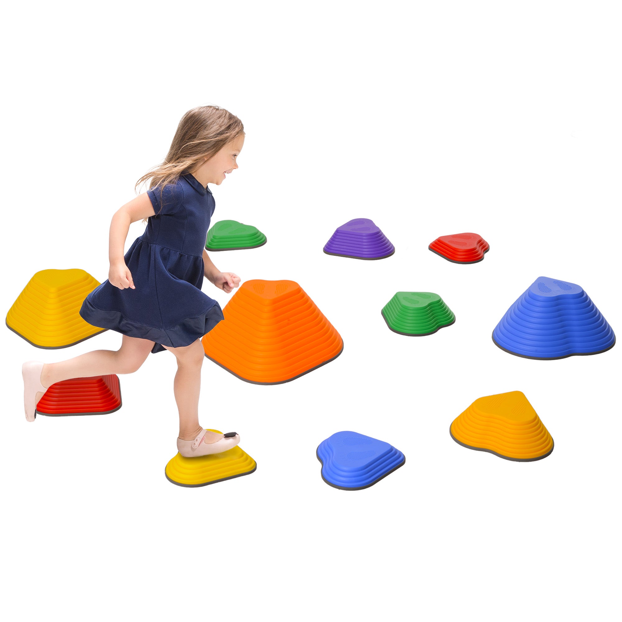 11PCs Non-Slip Stackable Kids Stepping Stones, Heart-Shaped Gym Sets & Swings at Gallery Canada