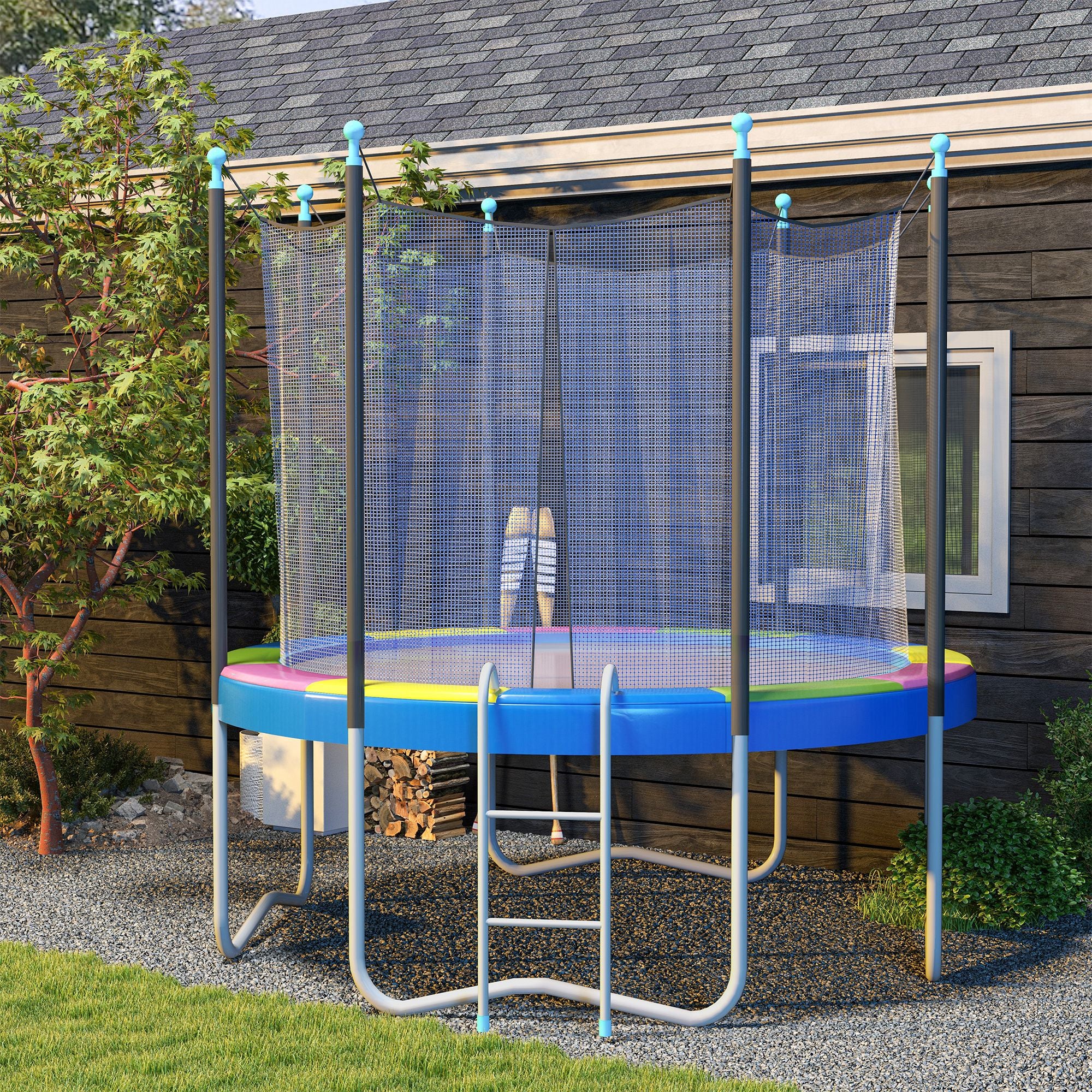 14FT Trampoline Spring Cover, Trampoline Pad Replacement, Waterproof and Tear-Resistant, All-Weather Trampoline Accessories, Multi-Colored Trampolines at Gallery Canada