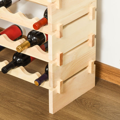 8-Tier Solid Pine Wooden Wine Rack, Stackable Wine Holder Wine Cabinet Free Standing Floor Liquor Storage Shelf, 96-Bottle Wine Racks   at Gallery Canada