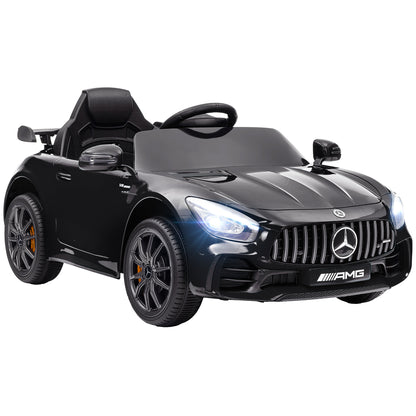 Mercedes-Benz AMG GTR Licensed 12V Battery Powered Kids Electric Car w/ Remote, Soft Start, Lights, Music Horn Black Electric Toy Cars   at Gallery Canada