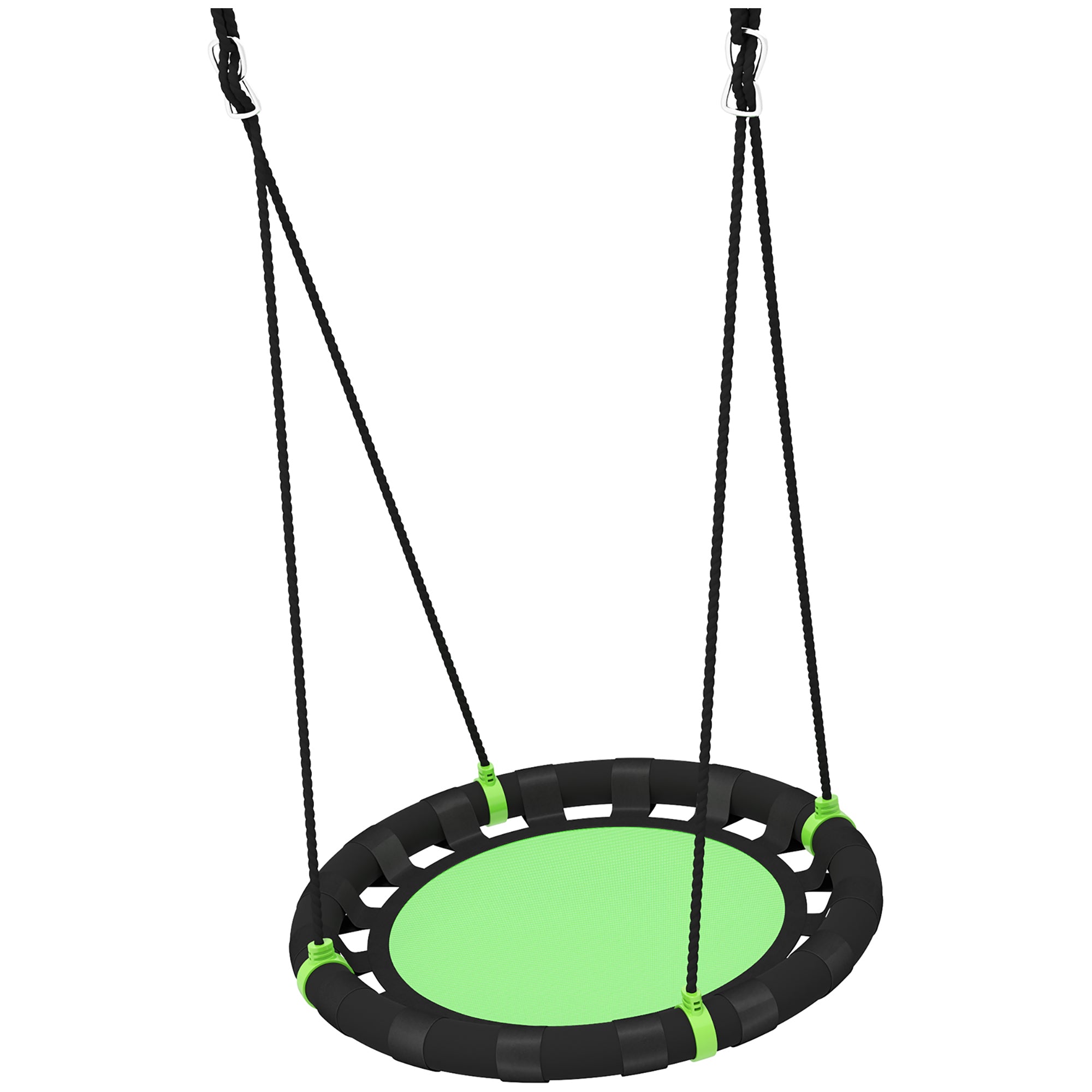 24 inch Saucer Tree Swing Set for Kids with Adjustable Hanging Ropes for Outdoor, Backyard, Green Gym Sets & Swings Green at Gallery Canada
