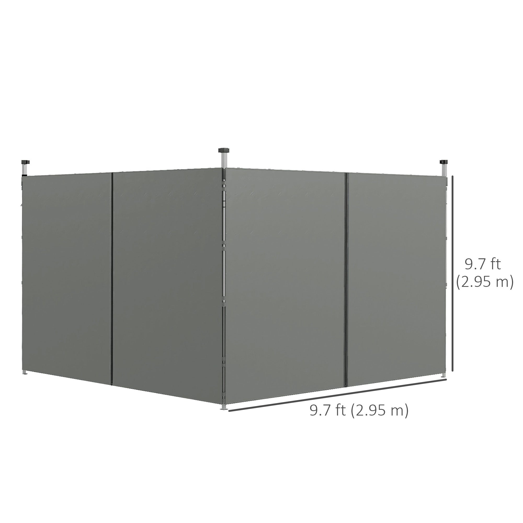 10' x 20' or 10' x 10' Pop Up Canopy Sidewalls, 2 Pack Gazebo Side Panels, Sides Replacement, with Zipped Doors Gazebo Sidewalls at Gallery Canada