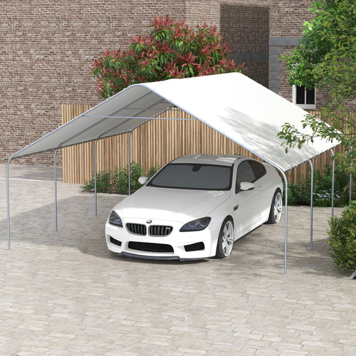 19' x 19.5' Carport, Portable Garage and Patio Canopy Tent, Anti-UV Cover for Car, Truck, Boat, Catering, Wedding