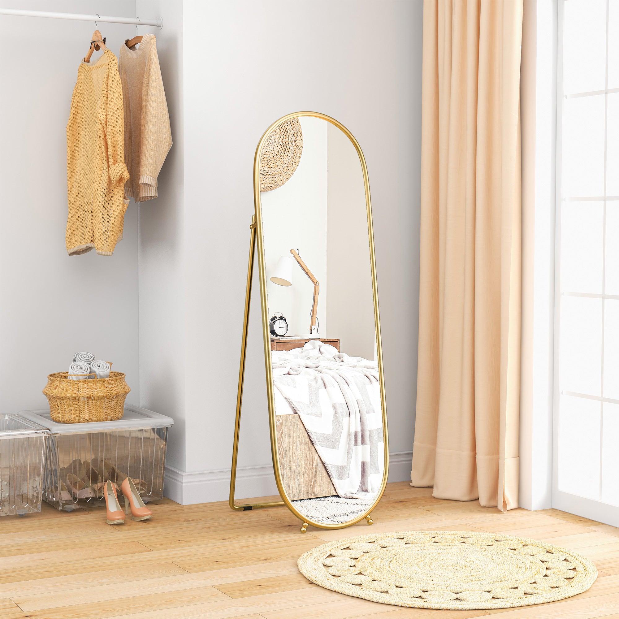 Full Length Mirror for Bedroom, Free Standing Dressing Mirror, Wall Mirror for Living Room, 20