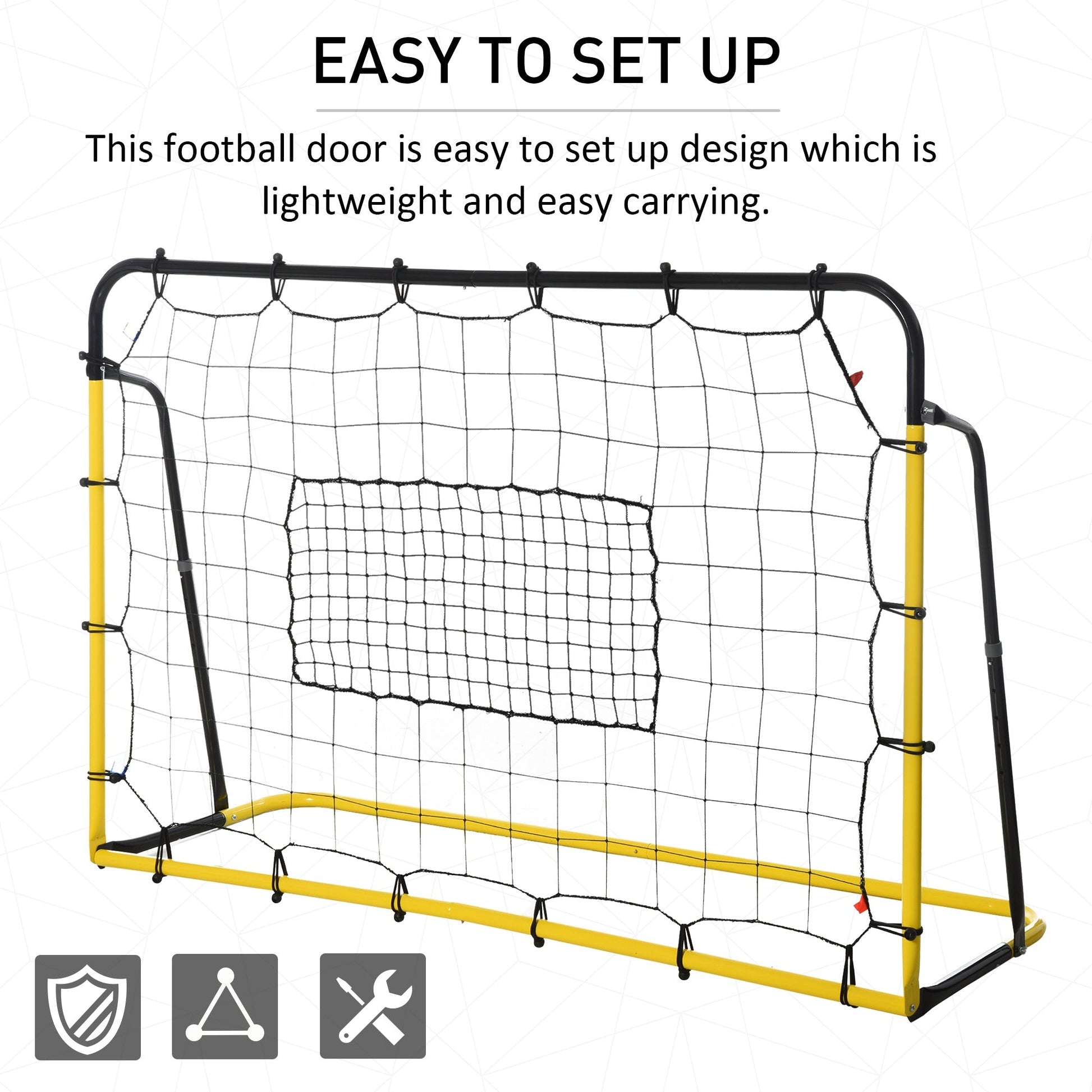 6 x 4 ft Rebound Net Soccer Goal with 5 Angle Adjustable for Soccer Baseball Basketball Training Football   at Gallery Canada