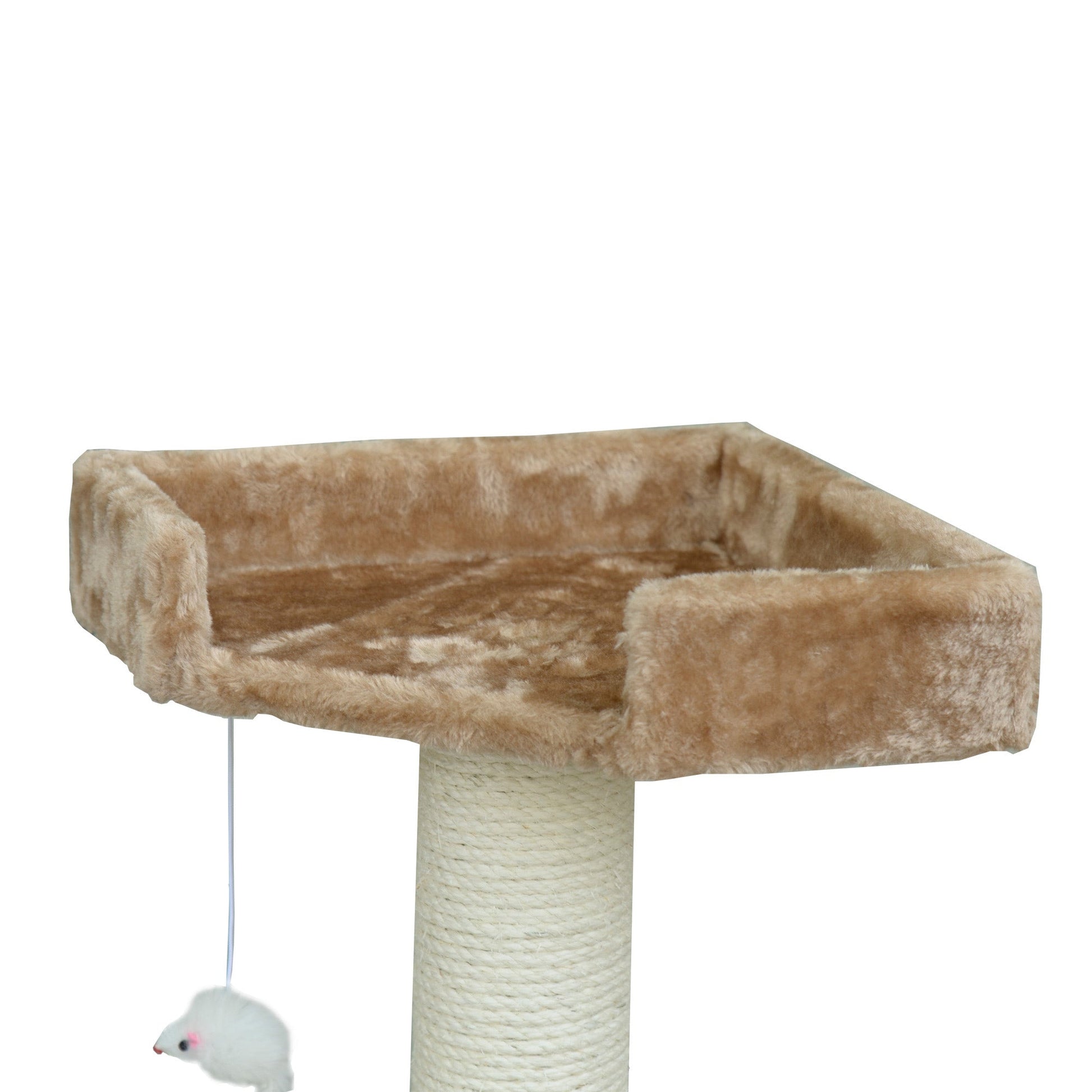 71-Inch Cat Tree Furniture Pet Tower House with Scratch Post and Condo, Beige Cat Towers   at Gallery Canada