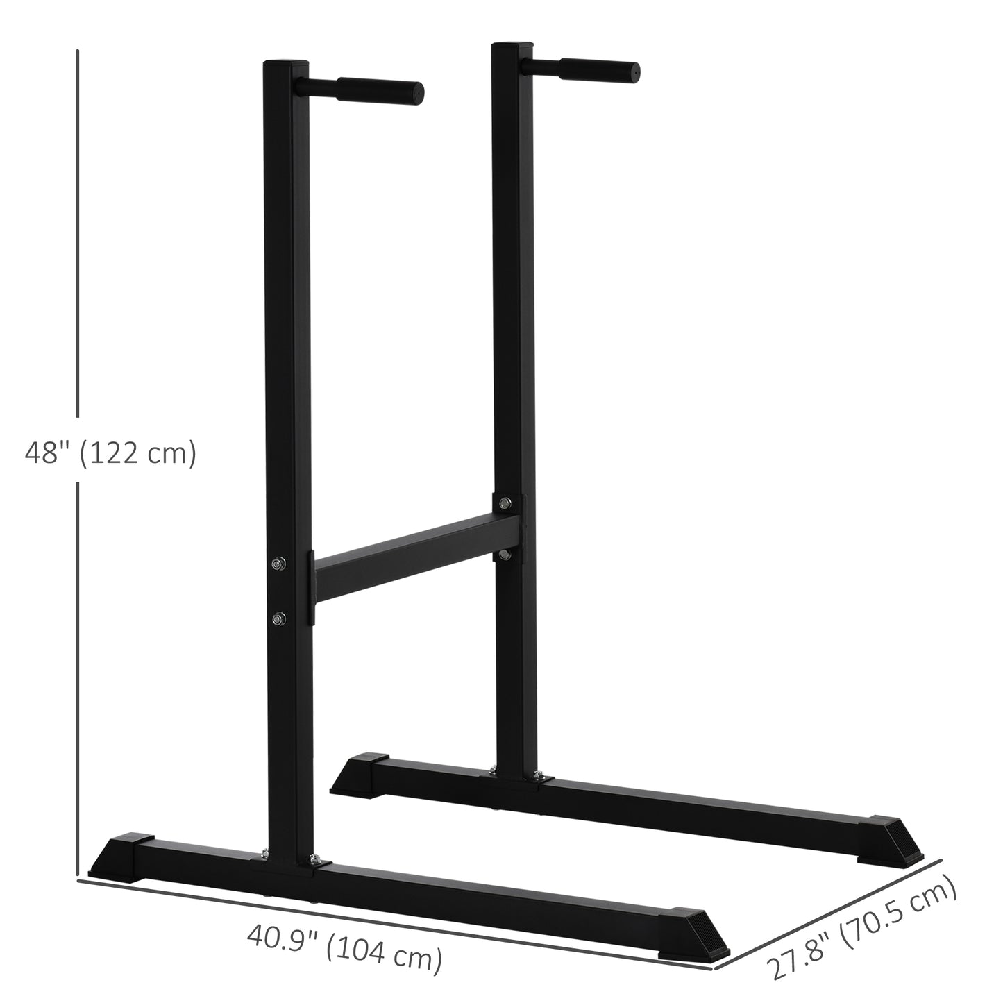 Dip Station with Padded Handles, Multifunctional Fitness Training Dip Bar for Indoor Home Gym Workout, Black Power Towers   at Gallery Canada