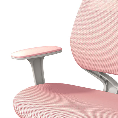 Office Chair, Small Computer Desk Chair with Mesh Back, Swivel Security Castors, Arm, Pink - Gallery Canada