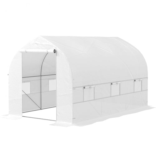 11.5' x 6.6' x 6.6' Portable Walk-In Tunnel Greenhouse Garden Warm House - White