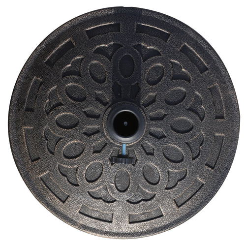 31 lb. Heavy Duty Patio Umbrella Base, Round Market Umbrella Base Holder for Outdoor, Garden, Backyard, Bronze